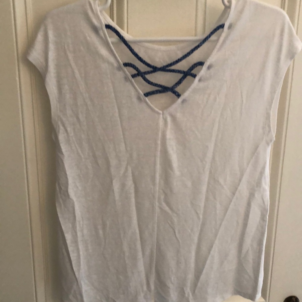 Lace up flowy top